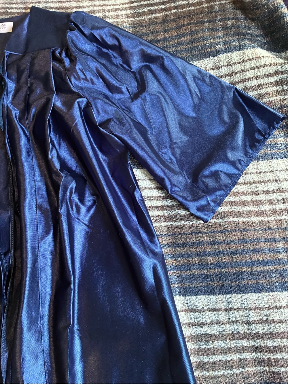 Blue Graduation Gown Robe - Picture 2 of 3